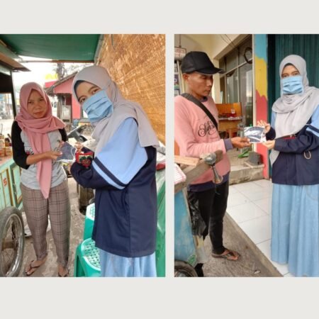 Gerakan Pakai Masker, Mahasiswa KKN UIN Walisongo Bagikan Masker Gratis