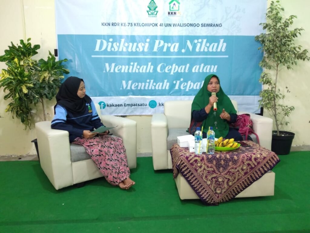 Tekan Angka Pernikahan Dini, KKN UIN Walisongo Gelar Diskusi Pra Nikah