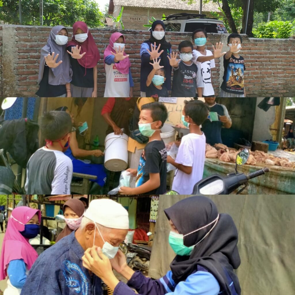 Mahasiswa KKN UIN Walisongo Adakan Sedekah Ratusan Masker