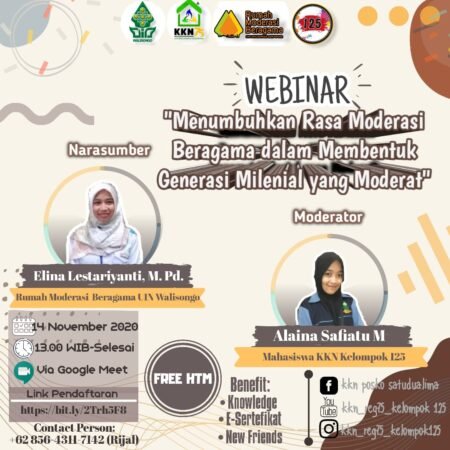 Mahasiswa UIN Walisongo Gelar Webinar Moderasi Beragama