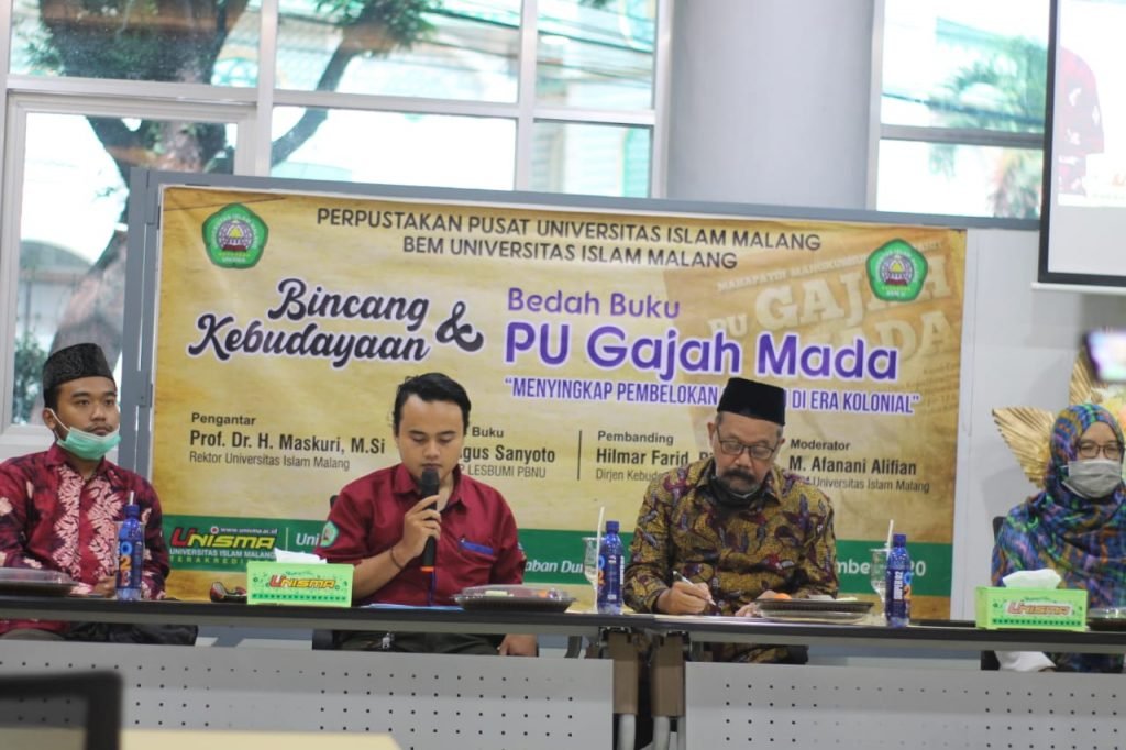 Gandeng Perpustakaan Unisma, BEM Unisma Gelar Bedah Buku PU Gajah Mada