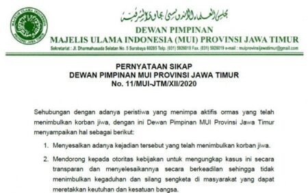 Polisi vs FPI, MUI Jatim Beri Pernyataan