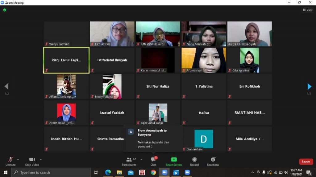 Cegah Pernikahan Dini, Mahasiswa KKN UIN Walisongo Gelar Webinar Edukasi