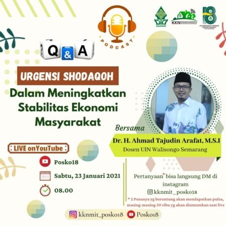 Catat Tanggalnya! Mahasiswa KKN UIN Walisongo Adakan Podcast Bertemakan Shodaqoh