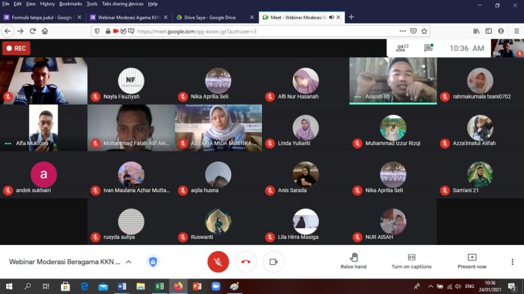 Menyikapai Keberagaman, KKN UIN Walisongo Gelar Webinar Moderasi Beragama