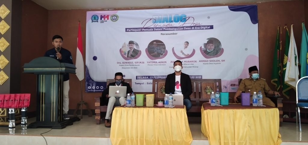 Gelar Dialog, IMS Kaji Partisipasi Pemuda dalam Pembangunan Desa Ketua Umum IMS, Fahmi Aziz saat menyampaikan sambutannya dalam dialog pemuda desa