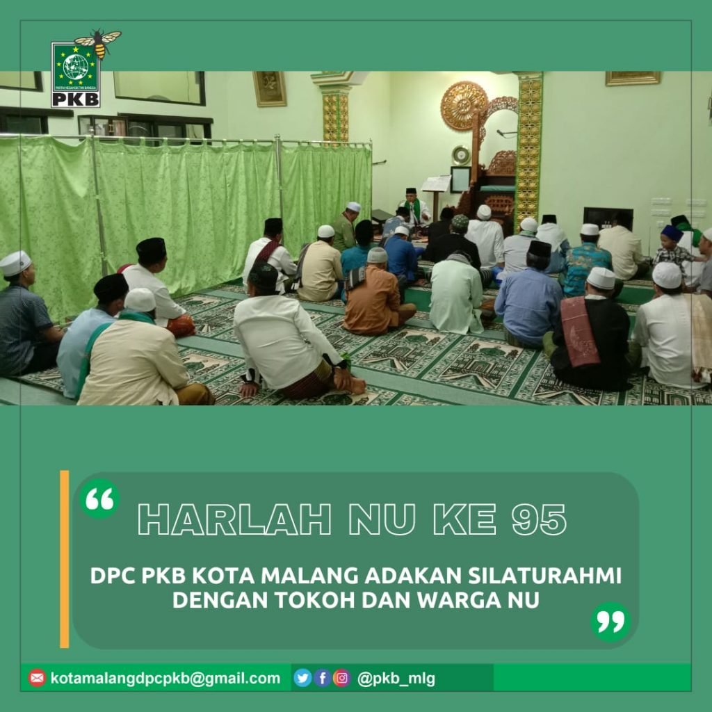 Harlah 95 NU, DPC Kota Malang Adakan Silaturahmi dengan Tokoh dan Warga Foto giat Silaturahmi, DPC PKB Kota Malang bersama anggota Fraksi PKB DPRD Kota Malang