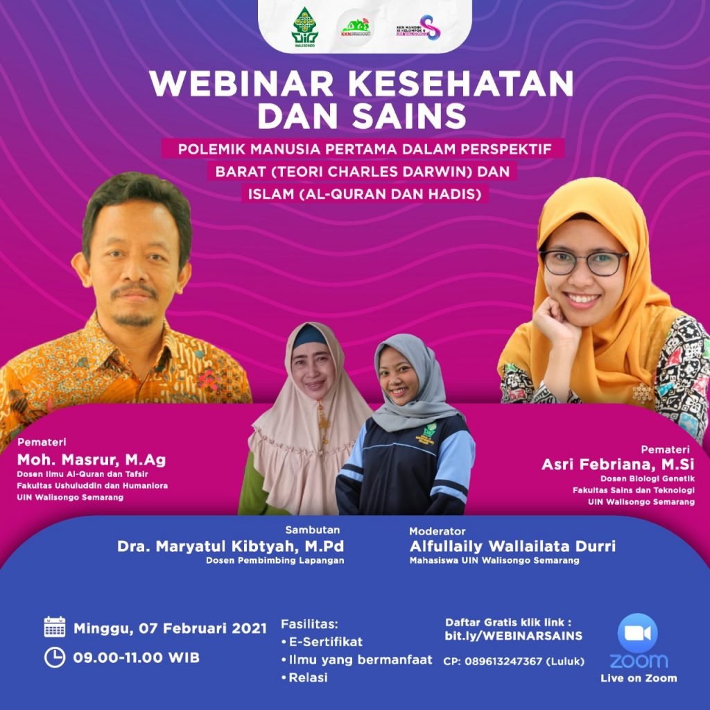 Manusia dalam Perspektif Teori Evolusi dan Islam Webinar polemik Manusia peserta dalam perspektif barat (teori charles Darwin) dan islam (Al-qur’an dan Hadist)