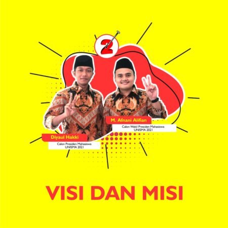Simak Penjelasan Visi Misi Calon Presiden dan Wakil Presiden Mahasiswa Unisma No Urut 2 Diyaul Hakki dan Muhammaf Afnani Alifian, Capres dan Cawapres mahasiswa UNISMA