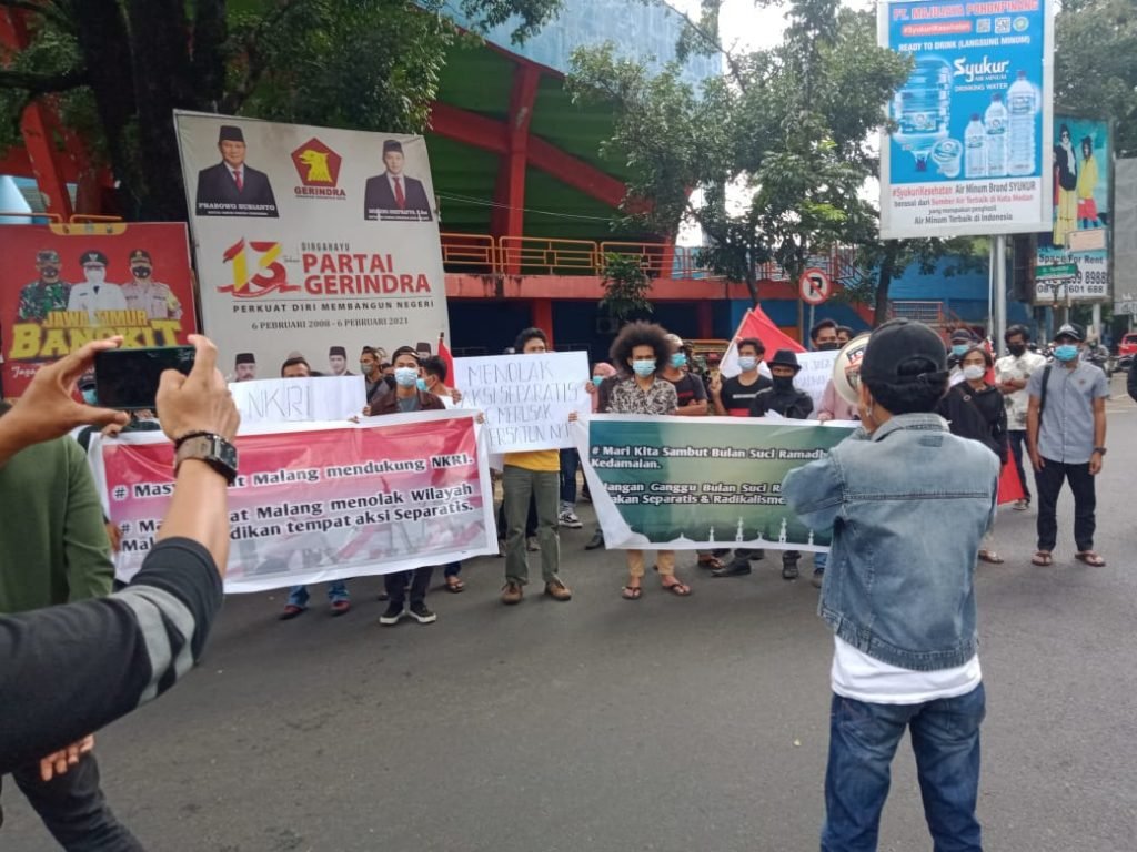 Soal Gerakan Separatis, Masyarakat Malang Dukung NKRI Gelar Aksi Aksi Damai oleh Masyarakat Malang Dukung NKRI