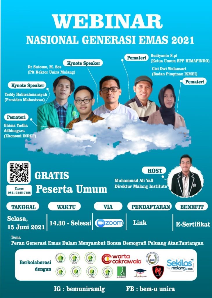 Gandeng Malang Institute, BEM Unira Kaji Peran Milenial Menyambut Bonus Demografi Gandeng Malang Institute, BEM Unira Kaji Peran Milenial Menyambut Bonus Demografi