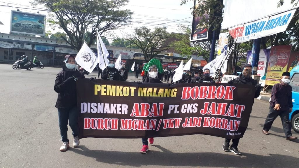 Soal Kasus Calon PMI di PT CKS, SBMI Malang Raya Lakukan Aksi Tuntut Keadilan Aksi tuntut keadilan yang dilakukan SBMI Malang Raya