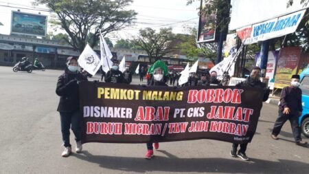 Soal Kasus Calon PMI di PT CKS, SBMI Malang Raya Lakukan Aksi Tuntut Keadilan Aksi tuntut keadilan yang dilakukan SBMI Malang Raya