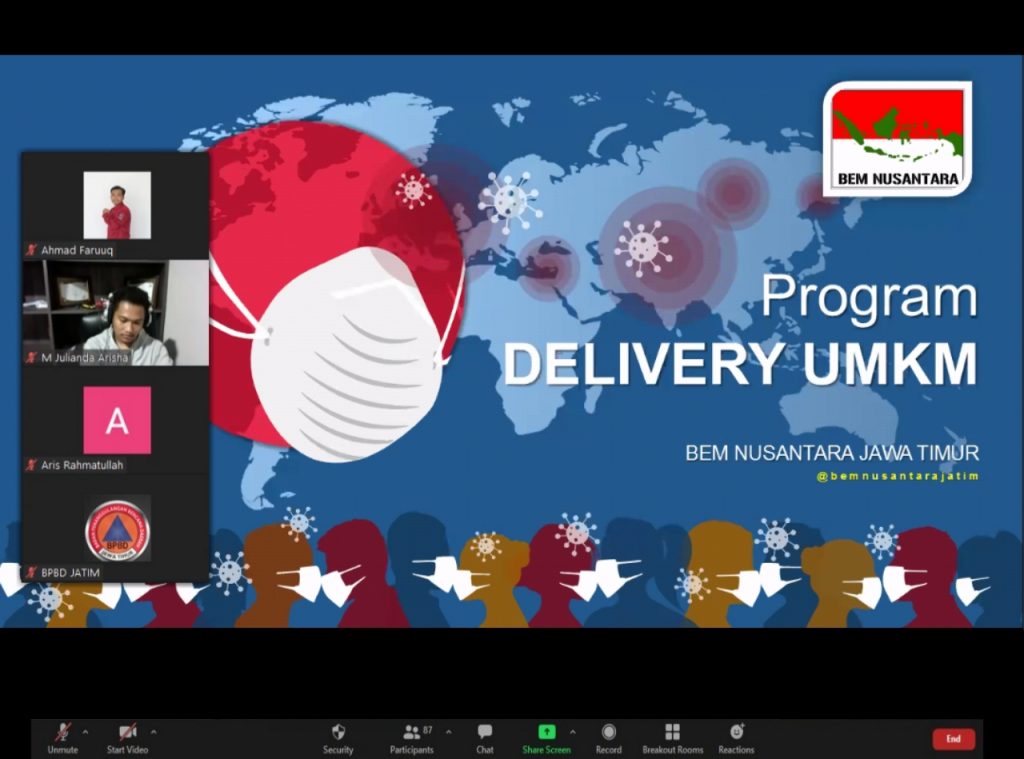 Semangat Bulan Kemerdekaan, BEM Nusantara Jatim Launching Program Delivery UMKM Launching Program Delivery UMKM yang diselenggarakan BEM Nusantara