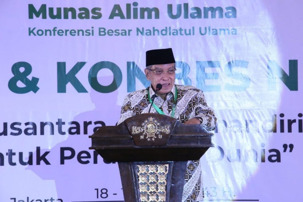 Resmi, Muktamar ke-34 NU Bakal Digelar Pada 23-25 Desember Said Aqil Siroj Ketua Umum PBNU, saat Pleno Musyawarah Nasional (Munas) Alim Ulama dan Konferensi Besar (Konbes) NU, Sabtu (25/9), foto: doc. Pengurus Besar Nahdlatul Ulama