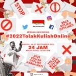 27 September 2021, BEM Nusantara Bakal Naikkan Tagar #2022TolakKuliahOnline