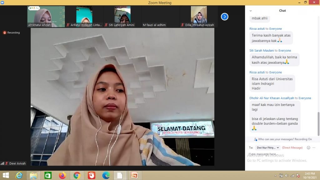 Gelar Webinar, KKN 77 UIN Walisongo Bicara Kesetaraan Gender Webinar kesetaraan gender yang diselenggarakan oleh mahasiswa KKN UIN Walisongo