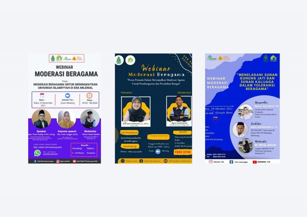 Adakan Kegiatan Kemasyarakatan, Mahasiswa UIN Walisongo Usung Konsep Moderasi Beragama