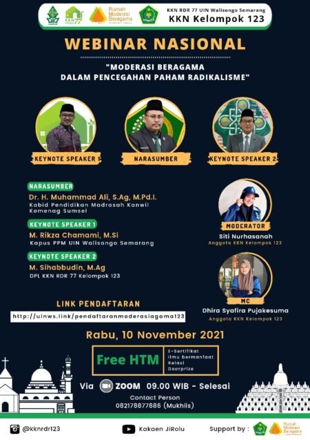 Cegah Paham Radikalisme, Mahasiswa UIN Walisongo Gelar Webinar Nasional Moderasi Beragama