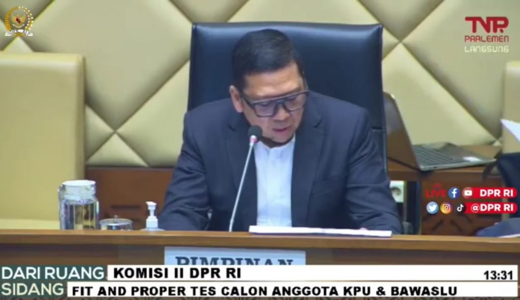 Ini Dia Daftar Komisioner KPU dan Anggota Bawaslu Terpilih 2022-2027 Uji kelayakan, fit and proper, calon anggota KPU dan Bawaslu oleh Komisi II DPR / kanal YouTube Komisi II DPR RI