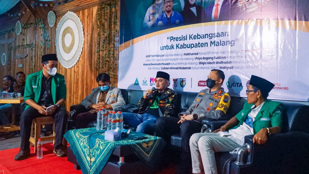 Lakukan Silaturahmi Bersama, OKP Kabupaten Malang Bahas Soal Presisi Kebangsaan Habib Mahdi saat menyampaikan materi dalam acara silaturahmi bersama sejumlah organisasi kepemudaan Kabupaten Malang
