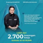 Puluhan Perusahaan BUMN Buka Lowongan Kerja Mulai Bulan Ini, Untuk 2.700 Orang