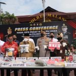 Kapolres Malang Bersama Forkopimda Gelar Press Release Hasil Operasi Pekat Semeru 2022