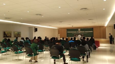 Pengukuhan BEM PTNU Se-Nusantara Ditunda Forum pengukuhan aliansi BEM PTNU Nusantara di Perpustakaan Nasional RI, Minggu (05/06/2022) ditunda