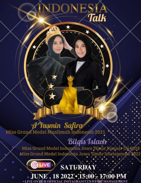 Gelar Live Talk, Miss Grand Model Muslimah Indonesia Diskusi Soal Pariwisata Live Talk Miss Grand Model Muslimah Indonesia