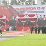 Dipimpin Presiden Jokowi, Polda Jatim Ikuti Peringatan Hari Bhayangkara 76 secara Virtual