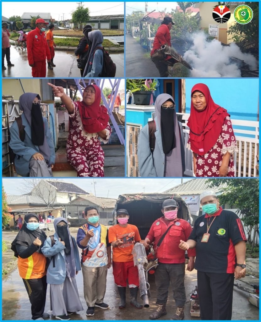 Cegah DBD, Puskesmas Margadadi Bersama Mahasiswa KKN UPI Lakukan Fogging Mahasiswa KKN UPI bersama petugas Puskesmas Margadadi lakukan fogging