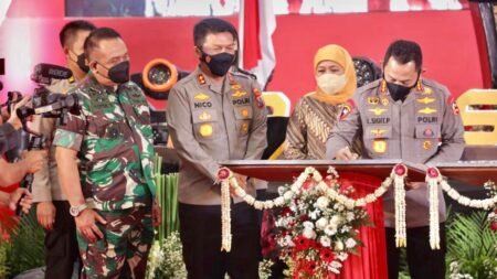 Gedung dan Fasilitas Baru Polda Jatim Diresmikan, Dari Dana Hibah Pemprov Jatim Kapolri Jenderal Listyo Sigit Prabowo bersama Forkopimda Jatim resmikan gedung dan fasilitas baru Polda Jatim