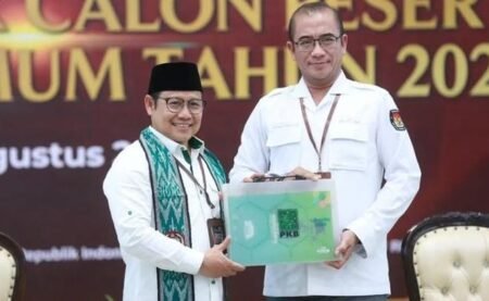 Data KPU, 40 Parpol Telah Mendaftar sebagai Peserta Pemilu 2024 Partai Kebangkitan Bangsa (PKB) saat mendaftarkan diri ke KPU RI sebagai peserta pemilu tahun 2024