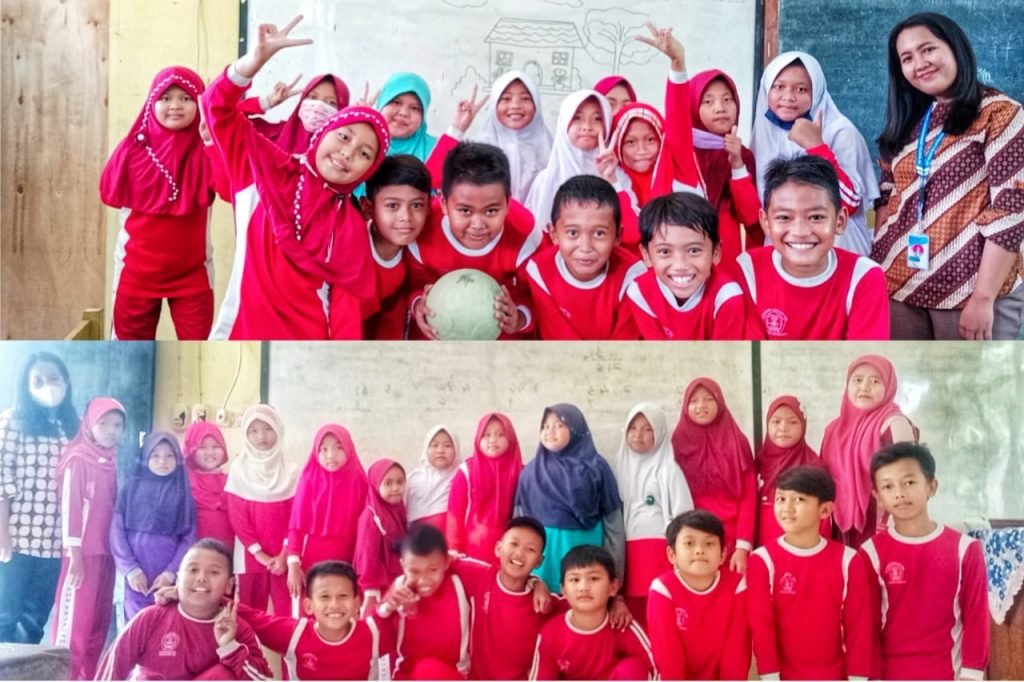 KKN UPI 2022 Kenalkan Rumah Adat Melalui Keterampilan Dwimatra Menggunakan Teknik Mozaik KKN UPI 2022 bersama siswa siswi SDN Telaga Murni 02 Kp. Bojong Koneng, Kecamatan Cikarang Barat