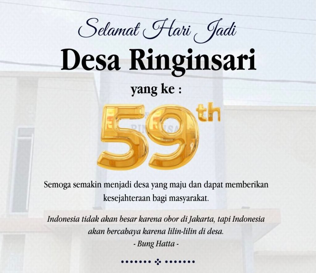 Hari Jadi ke-59, Ini Harapan Pemuda Desa Ringinsari Pamflet Hari Jadi Desa Ringinsari Sumbermanjing Wetan