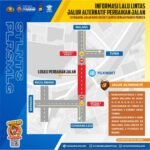 Polres Malang Sosialisasikan Jalur Alternatif Siasati Perbaikan Jalan di Krebet Bululawang