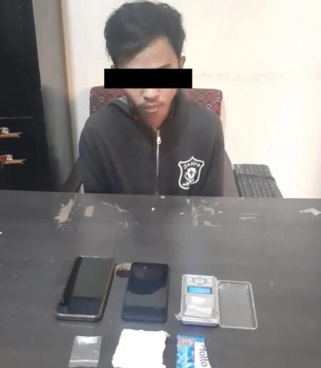 Lakukan Transaksi Narkotika, Polsek Karangploso Ringkus Kurir Sabu Terduga pelaku kurir narkotika yang berhasil diamankan Unit Reskrim Polres Malang