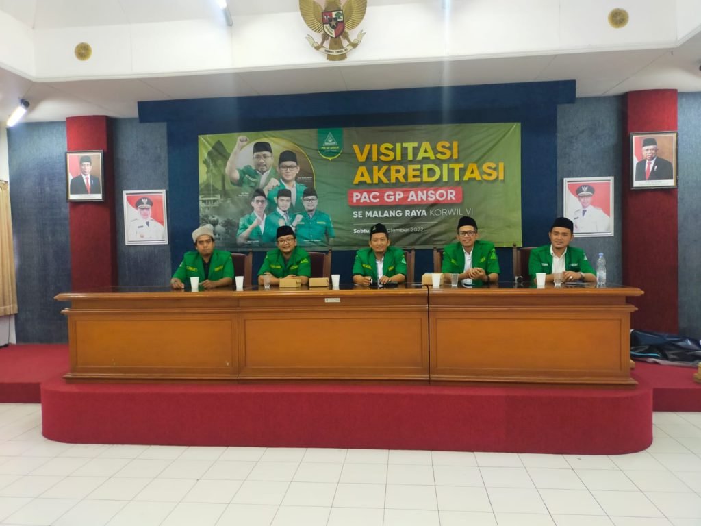 Tingkatkan Kualitas Administrasi, Ansor Gelar Akreditasi Serentak Se-Malang Raya Pimpinan Wilayah Gerakan Pemuda Ansor (PW-GP Ansor) Jawa Timur melakukan Visitasi Akreditasi Pimpinan Anak Cabang (PAC) GP Korwil 4 yang meliputi wilayah Malang Raya / Ist