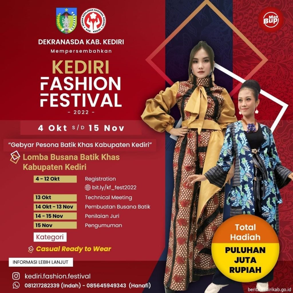 Dorong Munculnya Model Baru, Pemkab Kediri Gelar Fashion Festival Pamflet Kediri Fashion Festival / dok. Pemkab Kediri