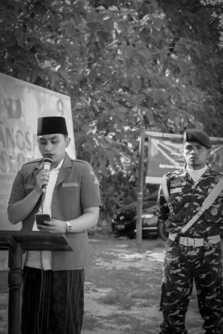 Gelar Apel Peringatan Hari Santri, Ansor Tlokoh Kukuhkan Komitmen Kholid MM