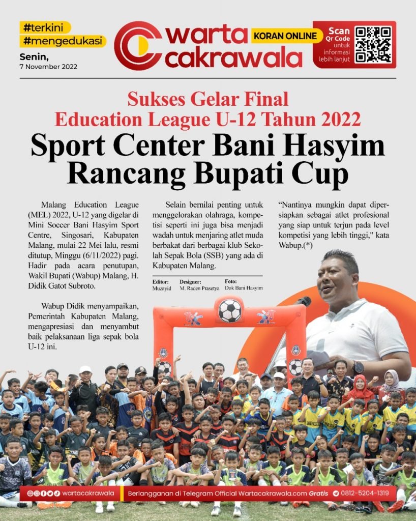 Koran Online: Sport Center Bani Hasyim Sukses Gelar Final Education League U-12 Koran online edisi Senin 07 November 2022