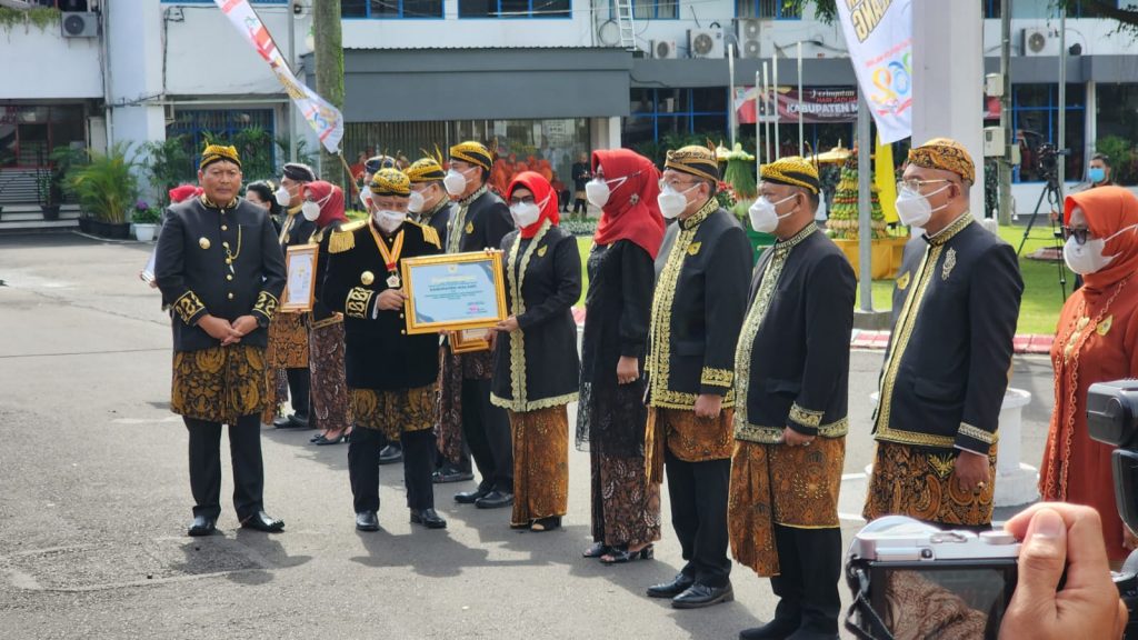Upacara Hari Jadi Kabupaten Malang ke-1262 Berlangsung Gayeng Bupati Malang HM Sanusi bersama Wakil Bupati Malang Didik Gatot Subroto / istimewa