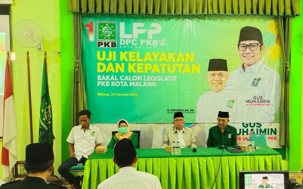 Gelar Uji Kelayakan dan Kepatutan Bacaleg, Ketua LPP PKB Kota Malang Targetkan 12 Kursi Suasana pembukaan proses uji kelayakan dan kepatutan oleh para bacaleg dari PKB Kota Malang, Kamis (23/2/2023)