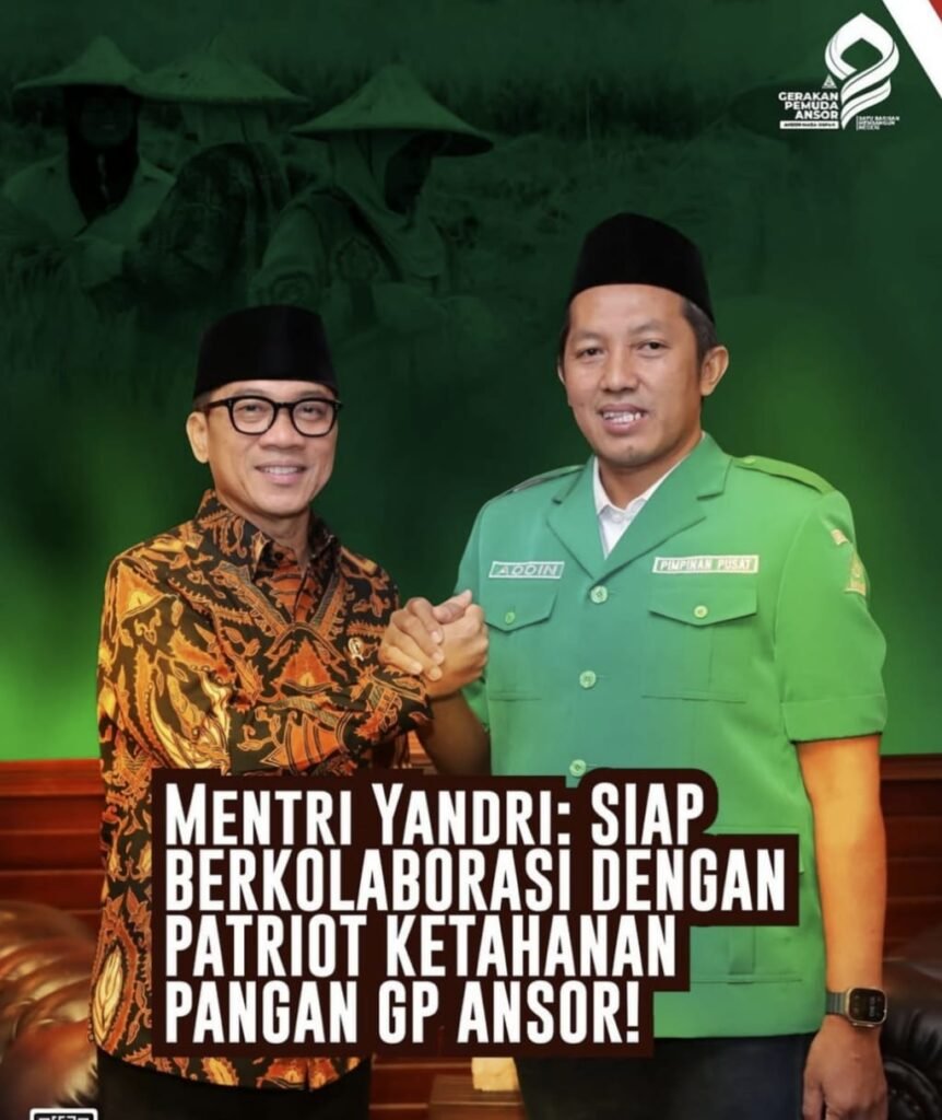 Kemendes PDT dan GP Ansor Berkolaborasi Percepat Pembangunan Desa Sumber Foto : IG Pengurus Pusat GP Ansor